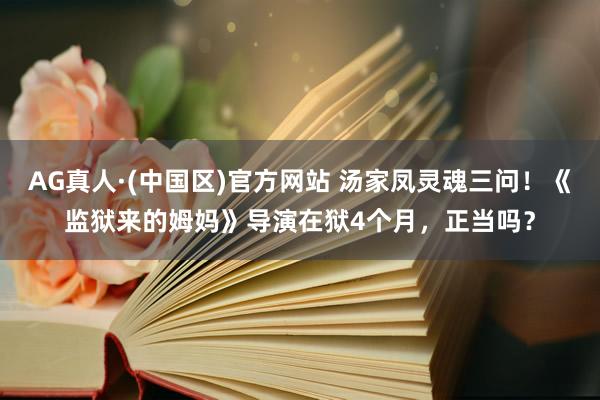 AG真人·(中国区)官方网站 汤家凤灵魂三问!《监狱来的姆妈》导演在狱4个月,正当吗?