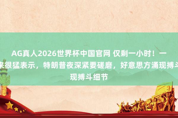 AG真人2026世界杯中国官网 仅剩一小时！一醒悟来很猛表示，特朗普夜深紧要磋磨，好意思方涌现搏斗细节