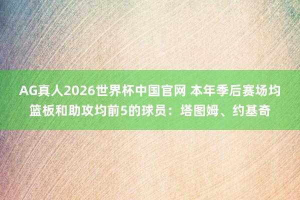 AG真人2026世界杯中国官网 本年季后赛场均篮板和助攻均前5的球员:塔图姆、约基奇