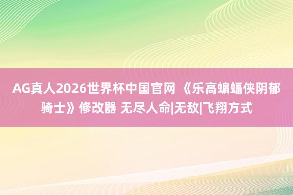 AG真人2026世界杯中国官网 《乐高蝙蝠侠阴郁骑士》修改器 无尽人命|无敌|飞翔方式
