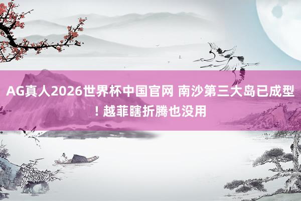 AG真人2026世界杯中国官网 南沙第三大岛已成型! 越菲瞎折腾也没用